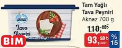 AKNAZ TAM YAĞLI TAVA PEYNİRİ 700 G